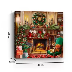 New Fireside Christmas Canvas Art Print Christmas Art & Wall Decor