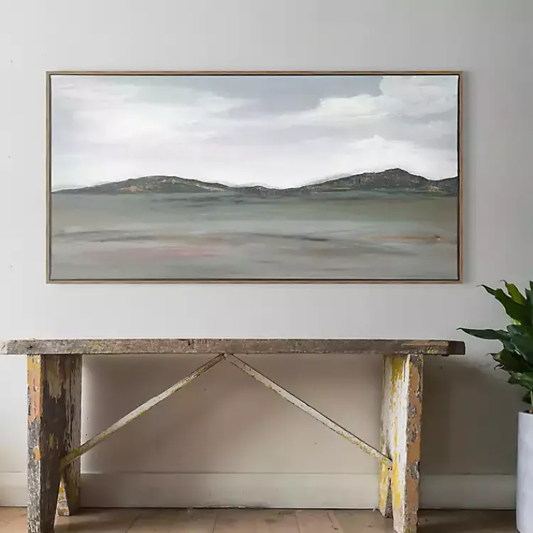 Kirklands Home Canvas Art|Firm Path Abstract Framed Canvas Art Print Gray