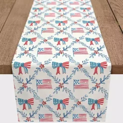 Kirklands Home Table Linens|Flags and Bows 4th of July Table Runner, 72 in.
