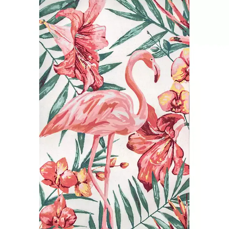 Kirklands Home Outdoor Rugs|Flamingo Leaf Indoor/Outdoor Area Rug, 8x10