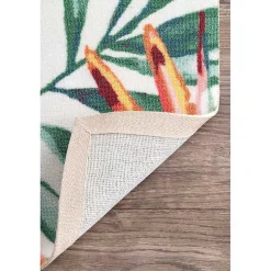 Kirklands Home Outdoor Rugs|Flamingo Leaf Indoor/Outdoor Area Rug, 8x10