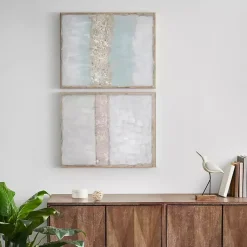 Kirklands Home Canvas Art|Flatland Glitter Canvas Art Prints, Set of 2 Multi