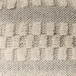 Sale Flatweave Tufted Checker Wool Pouf Poufs & Floor Cushions