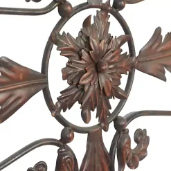 Kirklands Home Wall Plaques|Fleur De Lis Metal Cross Wall Plaque Brown