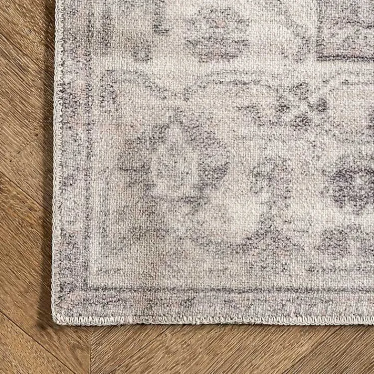 Kirklands Home Area Rugs|Flo Vintage Medallion Washable Area Rug, 5x8 Gray