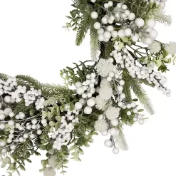 Best Flocked Eucalyptus and Pine Christmas Wreath Christmas Wreaths