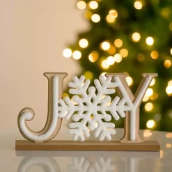 Outlet Flocked Joy Tabletop Sign Christmas Decorations