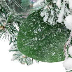 Online Flocked Pine and Ornament Candle Centerpiece Arrangements & Greenery