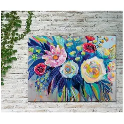 Kirklands Home Outdoor Wall Decor|Floral Array Outdoor Canvas Art Print