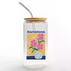Kirklands Home Glassware & Drinkware|Floral Barcelona Glass Tumbler
