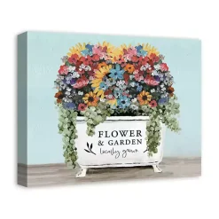 Kirklands Home Canvas Art|Floral Bathtub Canvas Art Print Multi