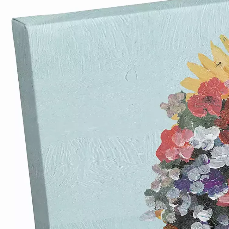 Kirklands Home Canvas Art|Floral Bathtub Canvas Art Print Multi