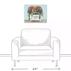 Kirklands Home Canvas Art|Floral Bathtub Canvas Art Print Multi