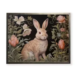 Floral Bunny Burrow Framed Art Print Easter Decorations