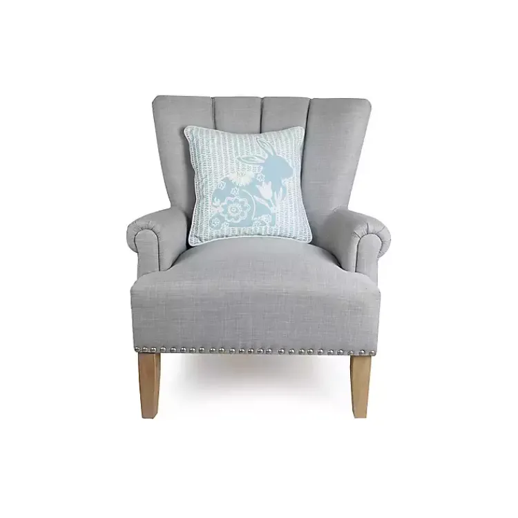 New Floral Bunny Stripe Easter Throw Pillow Easter Decorations