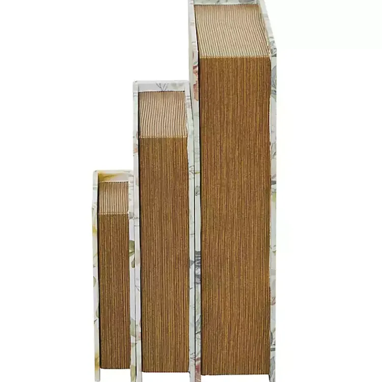 Outlet Floral Canvas Book Boxes, Set of 3 Baskets & Boxes