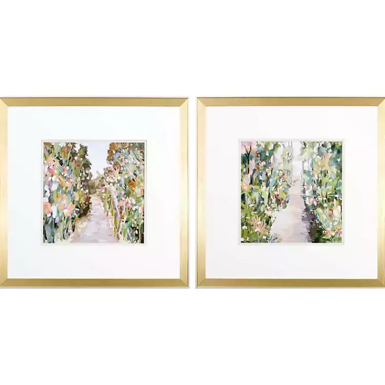 Kirklands Home Framed Art|Floral Garden Path Framed Art Prints, Set of