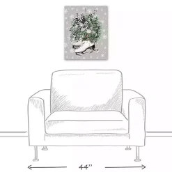 Clearance Floral Ice Skates Canvas Art Print Christmas Art & Wall Decor