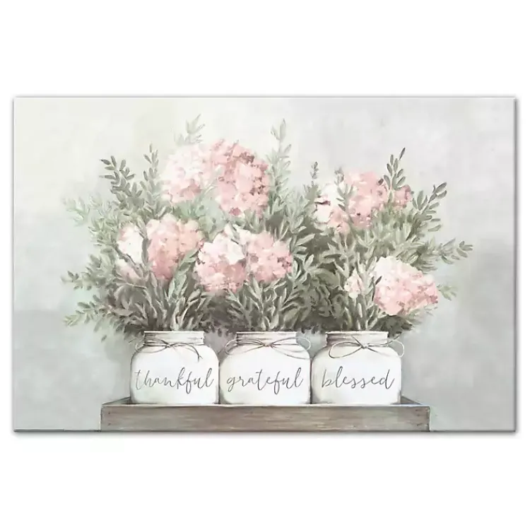 Kirklands Home Canvas Art|Floral Mason Jars Canvas Art Print Multi