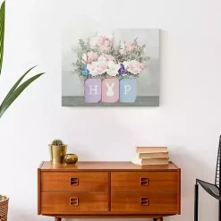 Sale Floral Mason Jars Hop Canvas Art Print Easter Decorations