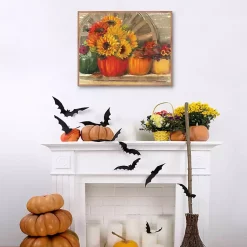 Sale Floral Pumpkins Framed Canvas Art Print Fall