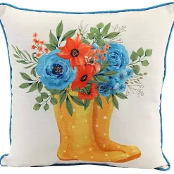 Floral Rain Boots Pillow Pillows