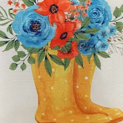 Floral Rain Boots Pillow Pillows