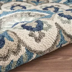 Kirklands Home Area Rugs|Floral Round Edged Area Rug, 6 ft.