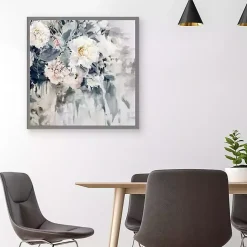 Kirklands Home Canvas Art|Flower Impressions Framed Canvas Art Print Gray