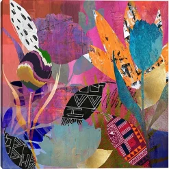 Kirklands Home Canvas Art|Flower Power Canvas Art Print, 35x35 in. Multi