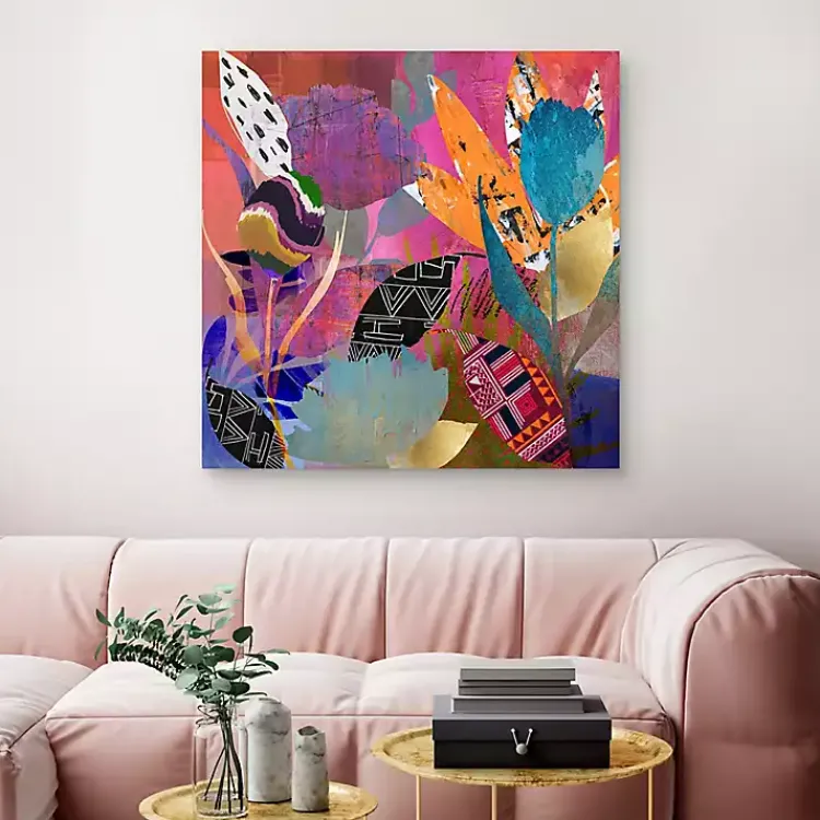 Kirklands Home Canvas Art|Flower Power Canvas Art Print, 35x35 in. Multi