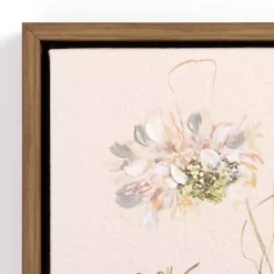 Kirklands Home Framed Art|Flower Stems II Framed Canvas Art Print Pink