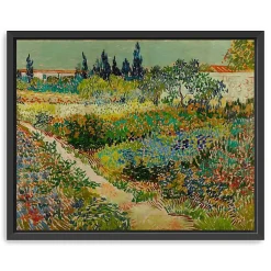 Kirklands Home Canvas Art|Flowering Garden Path Canvas Art Print, 22x18 in. Green