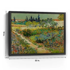 Kirklands Home Canvas Art|Flowering Garden Path Canvas Art Print, 22x18 in. Green