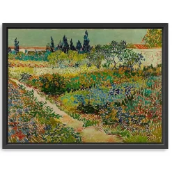 Kirklands Home Canvas Art|Flowering Garden Path Canvas Art Print, 42x32 in. Green
