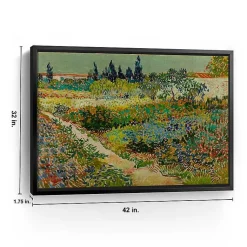 Kirklands Home Canvas Art|Flowering Garden Path Canvas Art Print, 42x32 in. Green