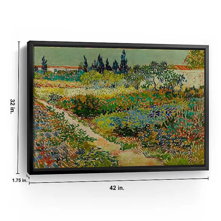 Kirklands Home Canvas Art|Flowering Garden Path Canvas Art Print, 42x32 in. Green