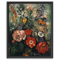 Kirklands Home Canvas Art|Flowers Paul Cezanne Framed Canvas Art Print Multi
