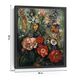 Kirklands Home Canvas Art|Flowers Paul Cezanne Framed Canvas Art Print Multi