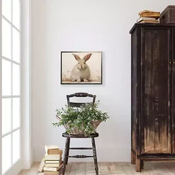 Clearance Fluffy Bunny Framed Art Print Easter Decorations