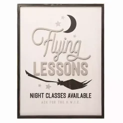Outlet Flying Lessons Advertisement Wall Plaque Halloween