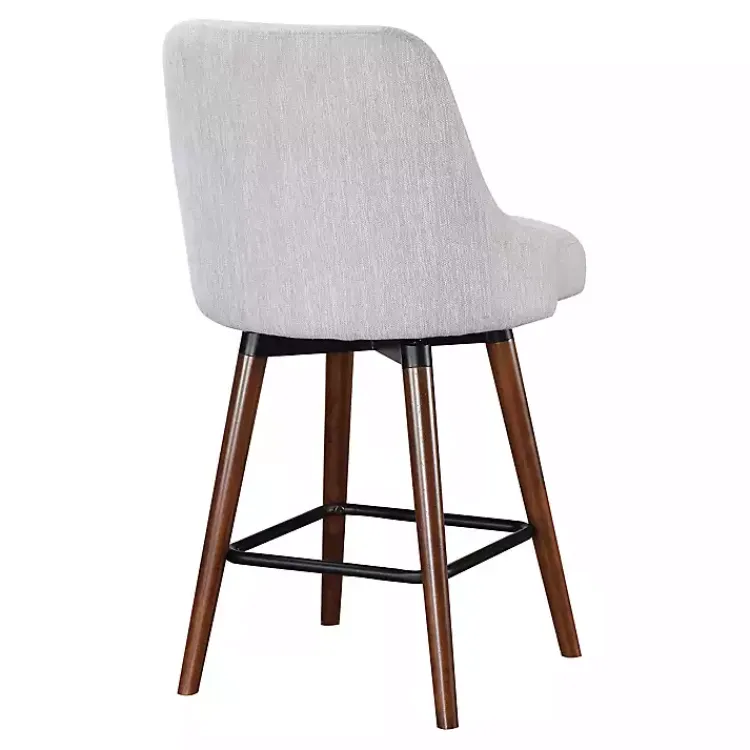 Kirklands Home Bar Stools & Counter Height Stools|Fog Mid-Century Modern Swivel Counter Stool Gray