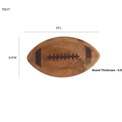 Kirklands Home Serving & Entertaining|Football Shaped Acacia Wood Serving Board Brown