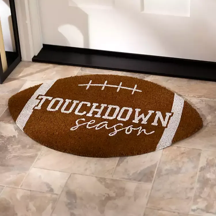 Kirklands Home Doormats|Football Touchdown Season Doormat Brown