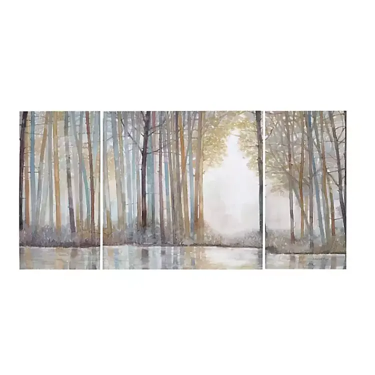 Kirklands Home Canvas Art|Forest Reflections Canvas Art Prints, Set of 3 Multi