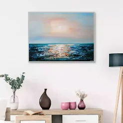 Kirklands Home Canvas Art|Forgotten Sunrise Framed Canvas Art Print Blue