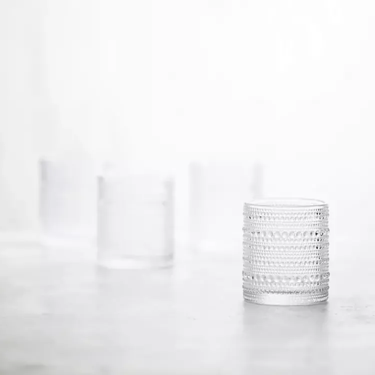 Kirklands Home Glassware & Drinkware|Fortessa Bead Short Glasses, Set of 6 Clear