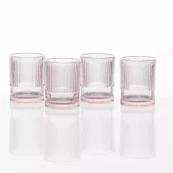 Kirklands Home Glassware & Drinkware|Fortessa NoHo Tall Glasses, Set of 4 Pink