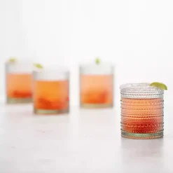 Kirklands Home Glassware & Drinkware|Fortessa Sage Bead Short Glasses, Set of 6 Green