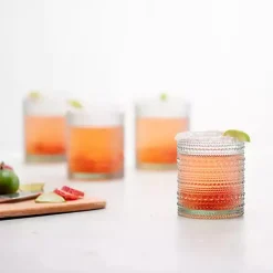 Kirklands Home Glassware & Drinkware|Fortessa Sage Bead Short Glasses, Set of 6 Green